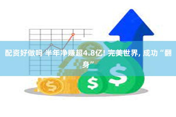 配资好做吗 半年净赚超4.8亿! 完美世界, 成功“翻身”